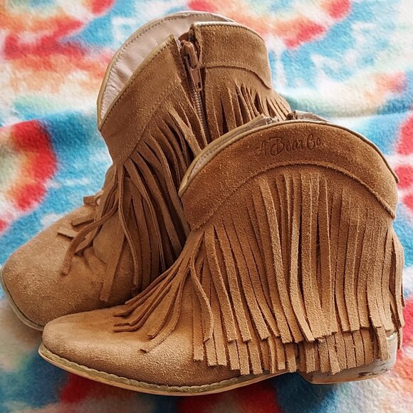 A bear co Fringe Cow girl boots Size 3 - Picture 1 of 3